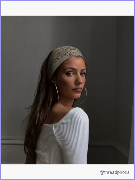 7\'\' Wide Knot Headbands Pack of 10 - Non Slip Boho Paisley Turban Hair Wrap